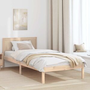 Vidaxl Pine Wood Bed Frame - 100x200 cm Minimalist Style Vidaxl Pine Wood Bed Frame - 100x200 cm Minimalist Style