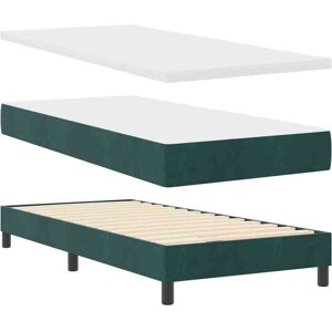 Box Spring Bed with Mattress Dark Grey 80x200 cm Velvet Vidaxl Box Spring Bed with Mattress Dark Grey 80x200 cm Velvet Vidaxl