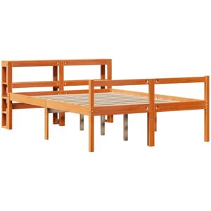 Bed Frame with Headboard without Mattress Wax Brown 160x200 cm Vidaxl Bed Frame with Headboard without Mattress Wax Brown 160x200 cm Vidaxl