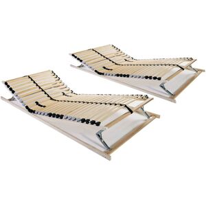 Slatted Bed Bases without Mattress 2 pcs with 28 Slats 90x200 cm Vidaxl Slatted Bed Bases without Mattress 2 pcs with 28 Slats 90x200 cm Vidaxl