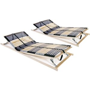 Slatted Bed Bases without Mattress 2 pcs with 42 Slats 90x200 cm Vidaxl Slatted Bed Bases without Mattress 2 pcs with 42 Slats 90x200 cm Vidaxl