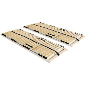Slatted Bed Bases without Mattress 2 pcs with 28 Slats 70x200 cm vidaXL Slatted Bed Bases without Mattress 2 pcs with 28 Slats 70x200 cm vidaXL
