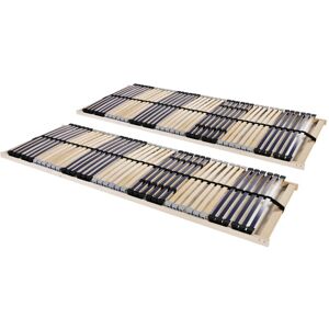 Vidaxl - Slatted Bed Bases without Mattress 2 pcs with 42 Slats 70x200 cm Vidaxl - Slatted Bed Bases without Mattress 2 pcs with 42 Slats 70x200 cm