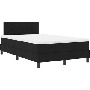 Vidaxl - Box Spring Bed with Mattress Black 120 x 190 cm Fabric Vidaxl - Box Spring Bed with Mattress Black 120 x 190 cm Fabric