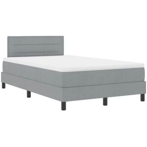 Vidaxl - Box Spring Bed with Mattress Light Grey 120 x 190 cm Fabric Vidaxl - Box Spring Bed with Mattress Light Grey 120 x 190 cm Fabric