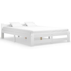 Jinlefu - Bed Frame without Mattress White Solid Pine Wood 180x200 cm Super King vidaXL Jinlefu - Bed Frame without Mattress White Solid Pine Wood 180x200 cm Super King vidaXL