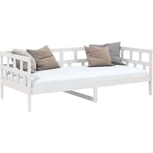 JINLEFU Day Bed without Mattress White Solid Wood Pine 90x200 cm vidaXL JINLEFU Day Bed without Mattress White Solid Wood Pine 90x200 cm vidaXL