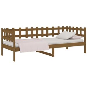 JINLEFU Day Bed without Mattress Honey Brown 90x200 cm Solid Wood Pine vidaXL JINLEFU Day Bed without Mattress Honey Brown 90x200 cm Solid Wood Pine vidaXL