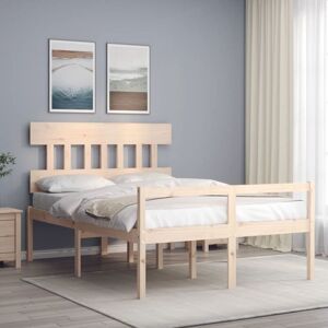 Maisonchic Pine Bed Frame with Headboard - Bed 140x200 cm Maisonchic Pine Bed Frame with Headboard - Bed 140x200 cm