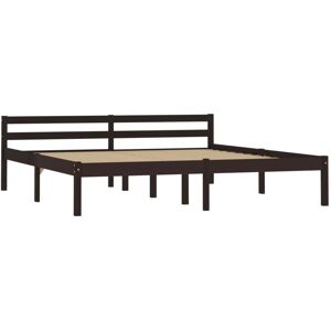 Bed Frame without Mattress Dark Brown Solid Pine Wood 160x200 cm Vidaxl Bed Frame without Mattress Dark Brown Solid Pine Wood 160x200 cm Vidaxl