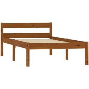 Bed Frame without Mattress Honey Brown Solid Pine Wood 100x200cm Vidaxl Bed Frame without Mattress Honey Brown Solid Pine Wood 100x200cm Vidaxl