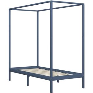 vidaXL Bed Frame - 90x200cm Solid Pine Canopy Bed vidaXL Bed Frame - 90x200cm Solid Pine Canopy Bed