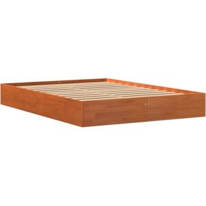 Vidaxl - Bed Frame without Mattress Wax Brown 120x190 cm Small Double Solid Wood Pine Vidaxl - Bed Frame without Mattress Wax Brown 120x190 cm Small Double Solid Wood Pine