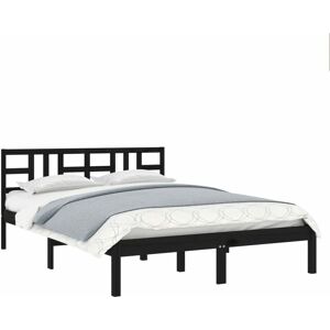 Bed Frame without Mattress Black 200x200 cm Solid Wood Vidaxl Bed Frame without Mattress Black 200x200 cm Solid Wood Vidaxl