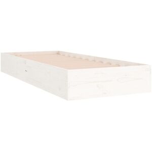 Vidaxl - Bed Frame without Mattress White Solid Wood 90x190 cm Single Single Vidaxl - Bed Frame without Mattress White Solid Wood 90x190 cm Single Single