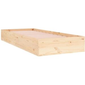 Vidaxl - Bed Frame without Mattress Solid Wood 90x190 cm Single Single Vidaxl - Bed Frame without Mattress Solid Wood 90x190 cm Single Single