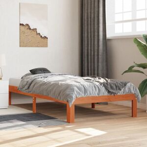 Vidaxl - Bed Frame without Mattress Wax Brown 90x190 cm Single Solid Wood Pine Vidaxl - Bed Frame without Mattress Wax Brown 90x190 cm Single Solid Wood Pine