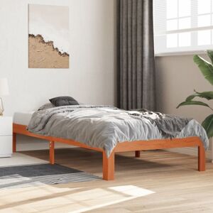 Bed Frame without Mattress Wax Brown 100x200 cm Solid Wood Pine Vidaxl Bed Frame without Mattress Wax Brown 100x200 cm Solid Wood Pine Vidaxl