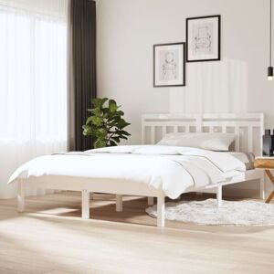 MINKUROW 3100590 Bed Frame without Mattress White Solid Wood 140x200 cm (810018+814095) vidaXL MINKUROW 3100590 Bed Frame without Mattress White Solid Wood 140x200 cm (810018+814095) vidaXL
