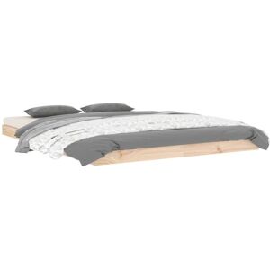 JINLEFU Bed Frame without Mattress 140x190 cm Solid Wood Pine vidaXL JINLEFU Bed Frame without Mattress 140x190 cm Solid Wood Pine vidaXL