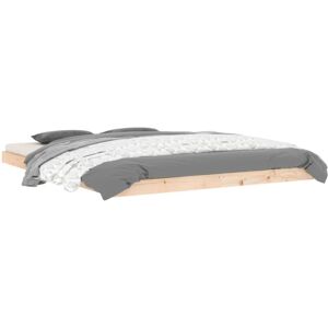 JINLEFU Bed Frame without Mattress 150x200 cm King Size King Size Solid Wood Pine vidaXL JINLEFU Bed Frame without Mattress 150x200 cm King Size King Size Solid Wood Pine vidaXL