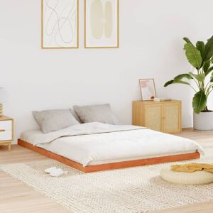 Bed Frame without Mattress Wax Brown 150x200 cm King Size Solid Wood Pine vidaXL Bed Frame without Mattress Wax Brown 150x200 cm King Size Solid Wood Pine vidaXL