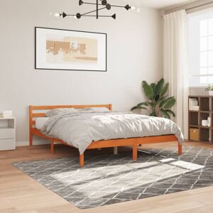 Bed Frame without Mattress Wax Brown 200x200 cm Solid Wood Pine Vidaxl Bed Frame without Mattress Wax Brown 200x200 cm Solid Wood Pine Vidaxl