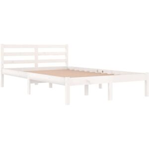 Bed Frame without Mattress Solid Wood Pine 120x200cm White vidaXL Bed Frame without Mattress Solid Wood Pine 120x200cm White vidaXL