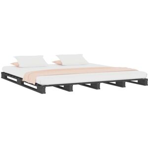 Pallet Bed without Mattress Grey 140x190 cm Solid Wood Vidaxl Pallet Bed without Mattress Grey 140x190 cm Solid Wood Vidaxl