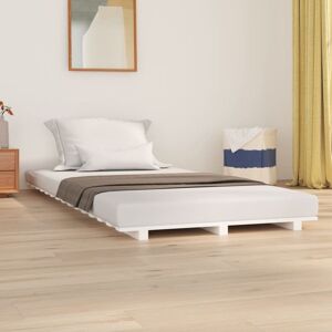 vidaXL Solid Wood Bed White 100x200 cm Pine - Bed Frame vidaXL Solid Wood Bed White 100x200 cm Pine - Bed Frame