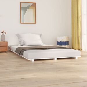 Vidaxl - Bed Frame without Mattress White 120x190 cm Small Double Solid Wood Pine Vidaxl - Bed Frame without Mattress White 120x190 cm Small Double Solid Wood Pine