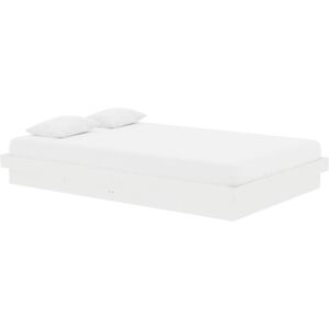 Bed Frame without Mattress White Solid Wood Small Double vidaXL Bed Frame without Mattress White Solid Wood Small Double vidaXL