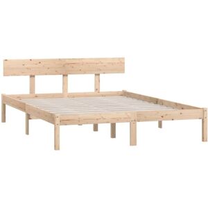 Bed Frame without Mattress Solid Wood Pine King Size Vidaxl Bed Frame without Mattress Solid Wood Pine King Size Vidaxl