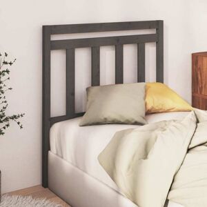 JINLEFU Bed Headboard Grey 81x4x100 cm Solid Wood Pine vidaXL JINLEFU Bed Headboard Grey 81x4x100 cm Solid Wood Pine vidaXL