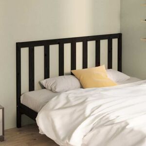 JINLEFU Bed Headboard Black 126x4x100 cm Solid Wood Pine vidaXL JINLEFU Bed Headboard Black 126x4x100 cm Solid Wood Pine vidaXL