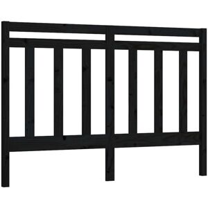 JINLEFU Bed Headboard Black 146x4x100 cm Solid Wood Pine vidaXL JINLEFU Bed Headboard Black 146x4x100 cm Solid Wood Pine vidaXL