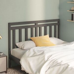 JINLEFU Bed Headboard Grey 126x4x100 cm Solid Wood Pine vidaXL JINLEFU Bed Headboard Grey 126x4x100 cm Solid Wood Pine vidaXL