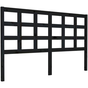 JINLEFU Bed Headboard Black 156x4x100 cm Solid Wood Pine vidaXL JINLEFU Bed Headboard Black 156x4x100 cm Solid Wood Pine vidaXL