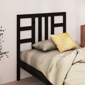 JINLEFU Bed Headboard Black 106x4x100 cm Solid Wood Pine vidaXL JINLEFU Bed Headboard Black 106x4x100 cm Solid Wood Pine vidaXL