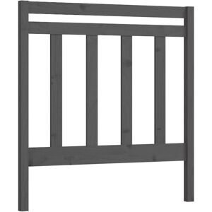 JINLEFU Bed Headboard Grey 96x4x100 cm Solid Wood Pine vidaXL JINLEFU Bed Headboard Grey 96x4x100 cm Solid Wood Pine vidaXL