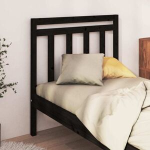 JINLEFU Bed Headboard Black 81x4x100 cm Solid Wood Pine vidaXL JINLEFU Bed Headboard Black 81x4x100 cm Solid Wood Pine vidaXL