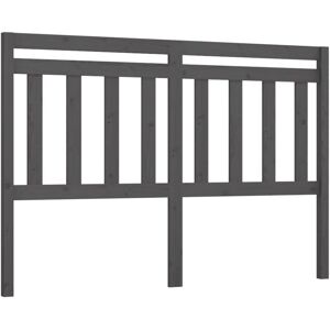 JINLEFU Bed Headboard Grey 126x4x100 cm Solid Wood Pine vidaXL JINLEFU Bed Headboard Grey 126x4x100 cm Solid Wood Pine vidaXL