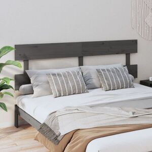 JINLEFU Bed Headboard Grey 204x3x81 cm Solid Wood Pine vidaXL JINLEFU Bed Headboard Grey 204x3x81 cm Solid Wood Pine vidaXL