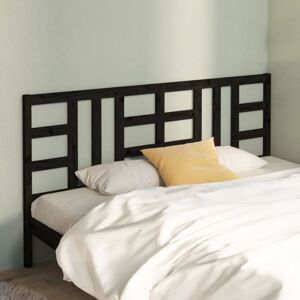 JINLEFU Bed Headboard Black 206x4x100 cm Solid Wood Pine vidaXL JINLEFU Bed Headboard Black 206x4x100 cm Solid Wood Pine vidaXL