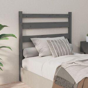 JINLEFU Bed Headboard Grey 96x4x100 cm Solid Wood Pine vidaXL JINLEFU Bed Headboard Grey 96x4x100 cm Solid Wood Pine vidaXL
