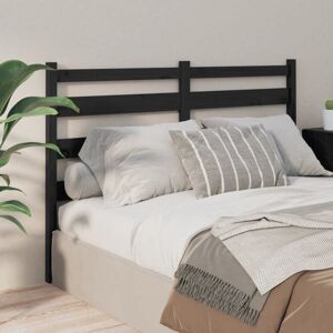 JINLEFU Bed Headboard Black 146x4x100 cm Solid Wood Pine vidaXL JINLEFU Bed Headboard Black 146x4x100 cm Solid Wood Pine vidaXL