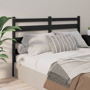 JINLEFU Bed Headboard Black 206x4x100 cm Solid Wood Pine vidaXL JINLEFU Bed Headboard Black 206x4x100 cm Solid Wood Pine vidaXL