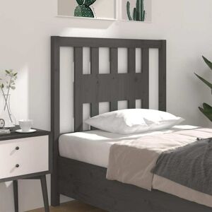 JINLEFU Headboard Grey 96x4x100 cm Solid Wood Pine vidaXL JINLEFU Headboard Grey 96x4x100 cm Solid Wood Pine vidaXL