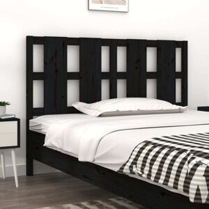 JINLEFU Bed Headboard Black 145.5x4x100 cm Solid Wood Pine vidaXL JINLEFU Bed Headboard Black 145.5x4x100 cm Solid Wood Pine vidaXL