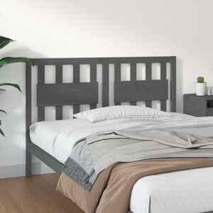 JINLEFU Bed Headboard Grey 125.5x4x100 cm Solid Wood Pine vidaXL JINLEFU Bed Headboard Grey 125.5x4x100 cm Solid Wood Pine vidaXL